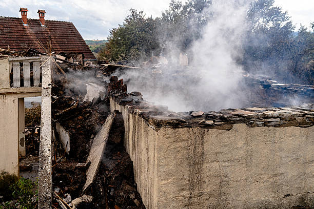 Professional Emergency Fire Cleanup technician working in Bock, MN